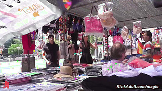 Blonde fucked in a local public bar