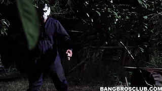 Busty blonde Kara Lee riding big cock after nasty deepthroat