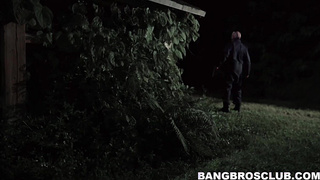 Busty blonde Kara Lee riding big cock after nasty deepthroat