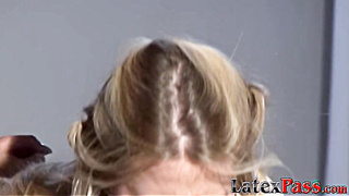 Lusty mistress uses various toys to fuck her sub hardcore