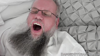 Seductive teeny drains all of seniors cum out