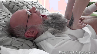 Seductive teeny drains all of seniors cum out