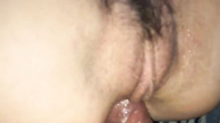 Thin grandma with wooly muff assfuck quickie