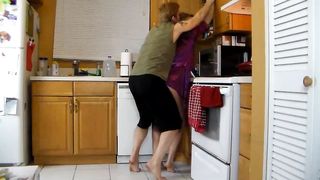 Mommy Needs Some Help in The Kitchen From Her Stepson