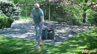 Granddad Boinks Teenagers the chicks blow his pink cigar and get penetrated