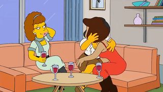 The Simpsons - 3 Lezzies Moms Smooching - Extended Super-Hot Episode