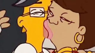The Simpsons - 3 Lezzies Moms Smooching - Extended Super-Hot Episode