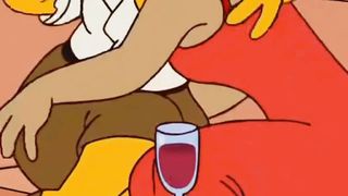 The Simpsons - 3 Lezzies Moms Smooching - Extended Super-Hot Episode