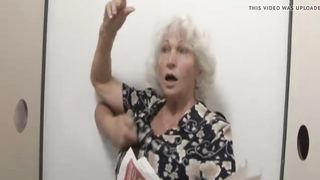 Grandmother Norma gets a surprise at the gloryhole