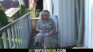 Her big-boobed light-haired aged mummy and hubby ravaging