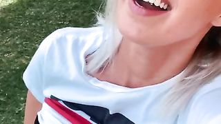 WTF downright ultra-kinky! Privately tugging in the garden