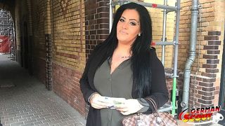 GERMAN SCOUT - Gigantic Teenager Ashley Harsh Shag at Street Audition