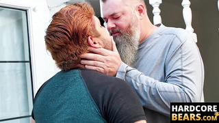 HardcoreBears.com - Nasty fat bear makes his cub kneel to blow his thick rod eagerly