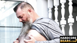 HardcoreBears.com - Nasty fat bear makes his cub kneel to blow his thick rod eagerly