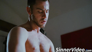 Latex wearing babe and her master have kinky fuck session