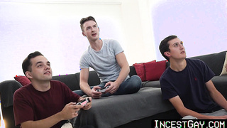[censored]Gay.com - Stepdad catches stepsons barebacking and joins with his horny friend