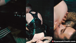 KawasakiYoshi.com - Mutual fisting action with cock hungry sluts Axel [censored] and Yoshi Kawasaki