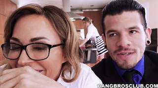 Busty MILF Aubrey Black banged by young guy after sensual BJ