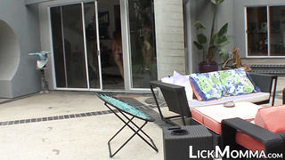 Redhead stepmom and adorable teen make sweet lesbian love