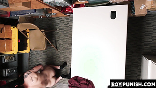 BoyPunish.com - Tattooed perp's raw ass payment for his crimes with a horny, dominant guard