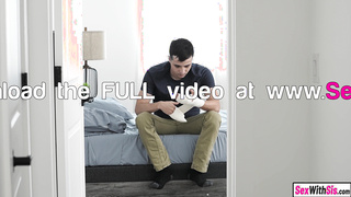 Bratty teen stepsis teases perv stepbro