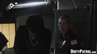 Blonde cop Maggie Green penetrated hard in IR threeway