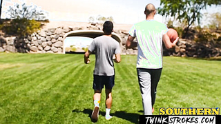 TwinkStrokes.com - Latino gay Ari and Antonio suck and fuck huge cock bareback