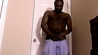 JoeSchmoeXXX.com - Hot black stud KG strokes his thick cock in his solo cam show