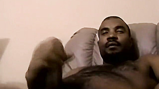 JoeSchmoeXXX.com - Hot black stud KG strokes his thick cock in his solo cam show