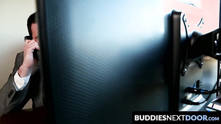 BuddiesNextDoor.com - Office dudes Dylan and Marki party hard with an intense anal fuck