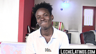 LecheLatinos.com - Jamaican stud sucks cock before barebacking a homo with his big black cock
