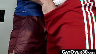 GayOver30.com - Marc's big hard dick drills into Mike's horny eager ass