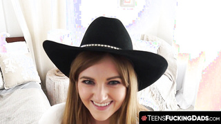 TeensFuckingDads.com - Teen Miley Cole sucks and rides stepdad's hard cock