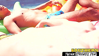 TwinkStrokes.com - Latino twink Antonio chokes on Grayson's cock before bareback