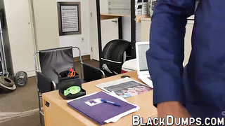 Big cocked black guy fucks a cute young girl in POV