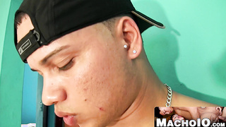 MachoIO.com - Handsome Latino jock strokes and explodes a hot load