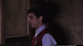 FatherXXX.com - Twink's confession turns into a wet blowjob and a taboo, bareback priest fuck