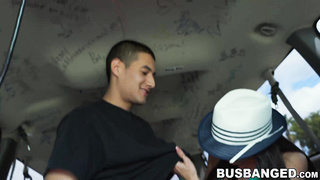 Rachel Starr sucks hard cock in a public before riding it