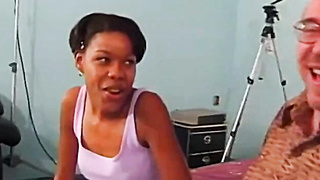 Adorable black teen has her pussy fucked hard in doggystyle