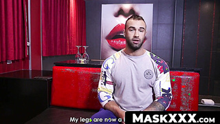 MaskXXX.com - Calving's ripped inked physique shines during masturbation
