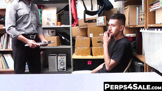 Horny Security Guards Ass Bangs a Sweet Skinny Thief