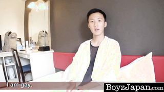 BoyzJapan.com - Cute Oriental twink tugs rock solid cock and cums