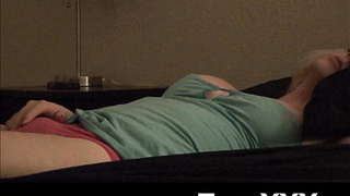 Nubile TS Tyra Scott wakes up to bang fleshlight