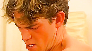 Gay guy ass toyed before taking on two rock solid cocks