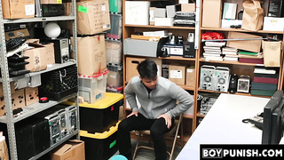 BoyPunish.com - Handsome Asian crook's disciplinary interracial breeding by a dominant guard