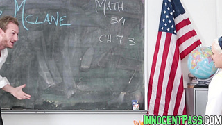 Petite blonde beauty Cleo Vixen enjoys fucking her teacher