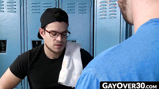GayOver30.com - Dominant daddy dustin takes charge pounding Jason's ass hard