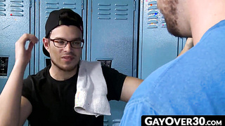 GayOver30.com - Dominant daddy dustin takes charge pounding Jason's ass hard