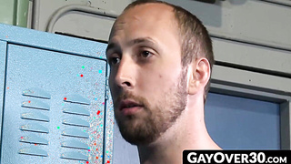 GayOver30.com - Dominant daddy dustin takes charge pounding Jason's ass hard