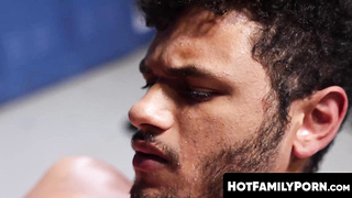 HotFamilyPorn.com - Hunk jock pounds hard with his massive throbbing dick hard